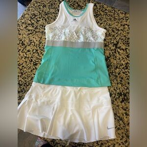 Nike tennis skirt and matching top